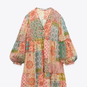 Zara Patchwork Bohemian Dress